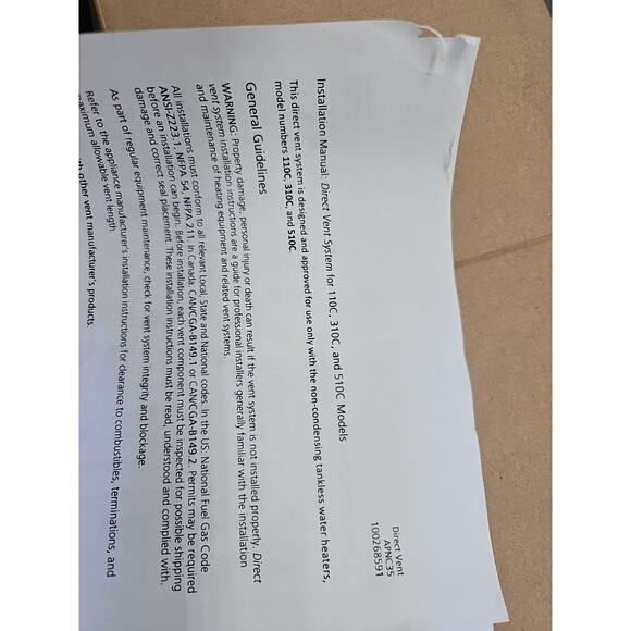 AO Smith • 11.5" Non-Condensing Concentric Vent Kit (1076465) [B7] - Picture 7 of 16